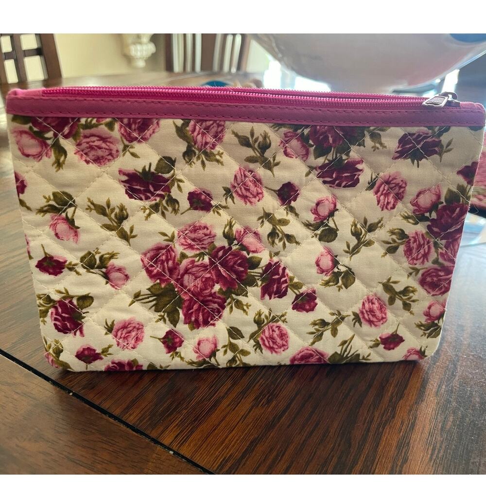 NaRaYa Quilted Pink Cosmetic Pouch